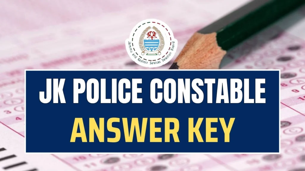 JK Police Constable Answer Key 2024